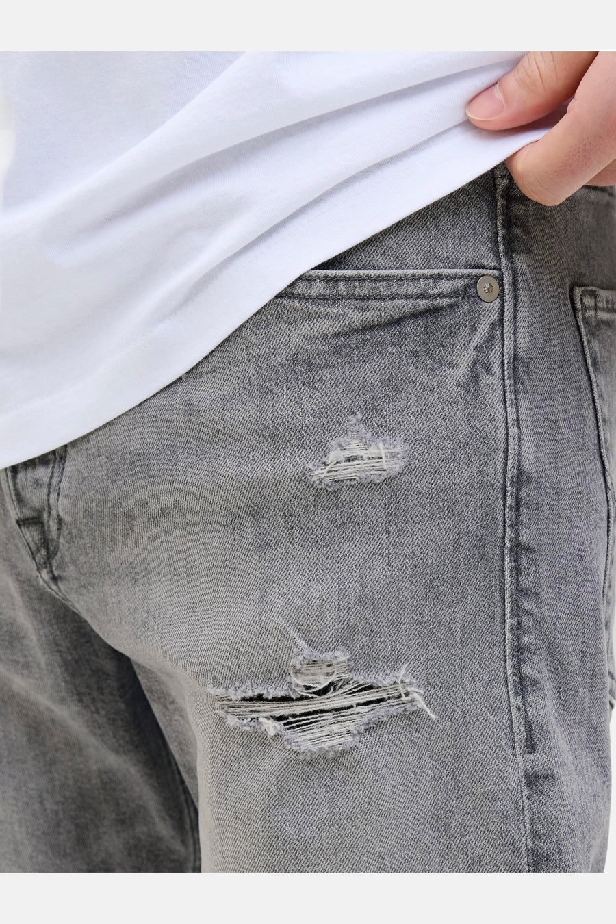 Short - mid grey denim - JACK & JONES JEANS INTELLIGENCE