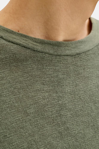 Pull à col rond - vert