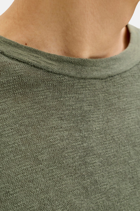Pull à col rond - vert