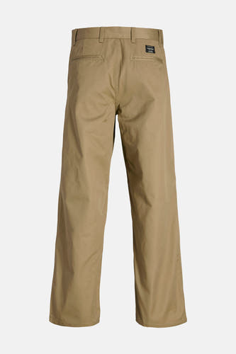 Jean beige de JACK & JONES JEANS INTELLIGENCE, avec des poches arrière et des passants, vue arrière.