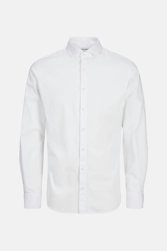 Chemise blanche à manches longues de PREMIUM by JACK & JONES, avec col boutonné.