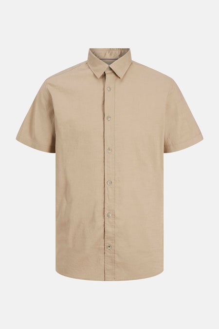 Chemise (manches courtes) Beige - PREMIUM BLUE by JACK & JONES