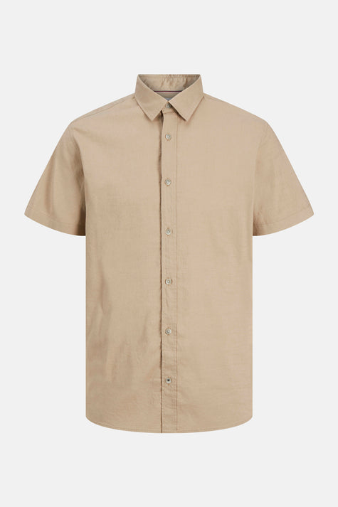 Chemise (manches courtes) Beige - PREMIUM BLUE by JACK & JONES
