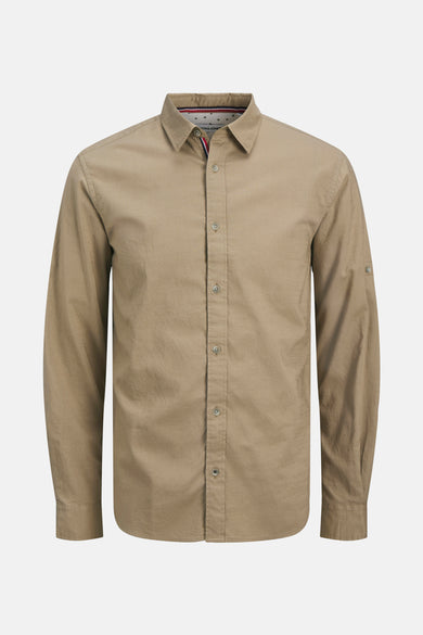 Chemise à manches longues - beige