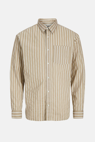 Chemise à manches longues - beige - JJREBEL