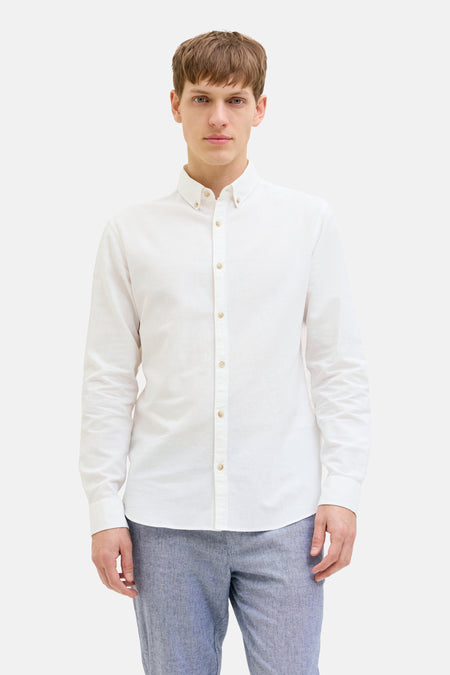 Chemise à manches longues - blanc