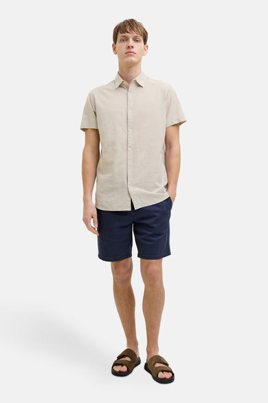 Chemise à manches courtes - beige