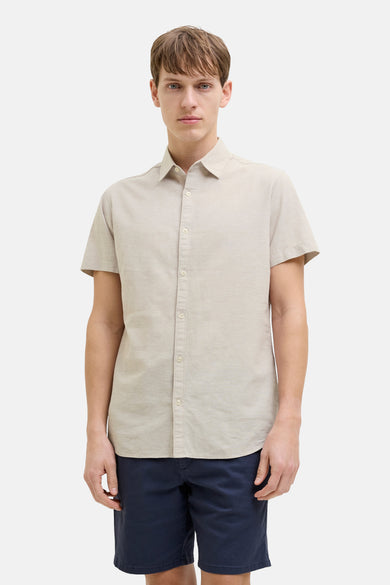 Chemise à manches courtes - beige