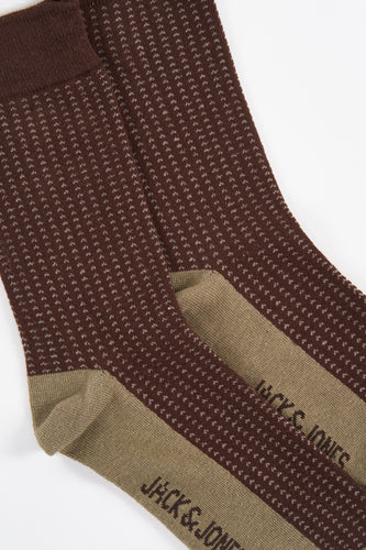 Bruine sokken met logo Jack & Jones.