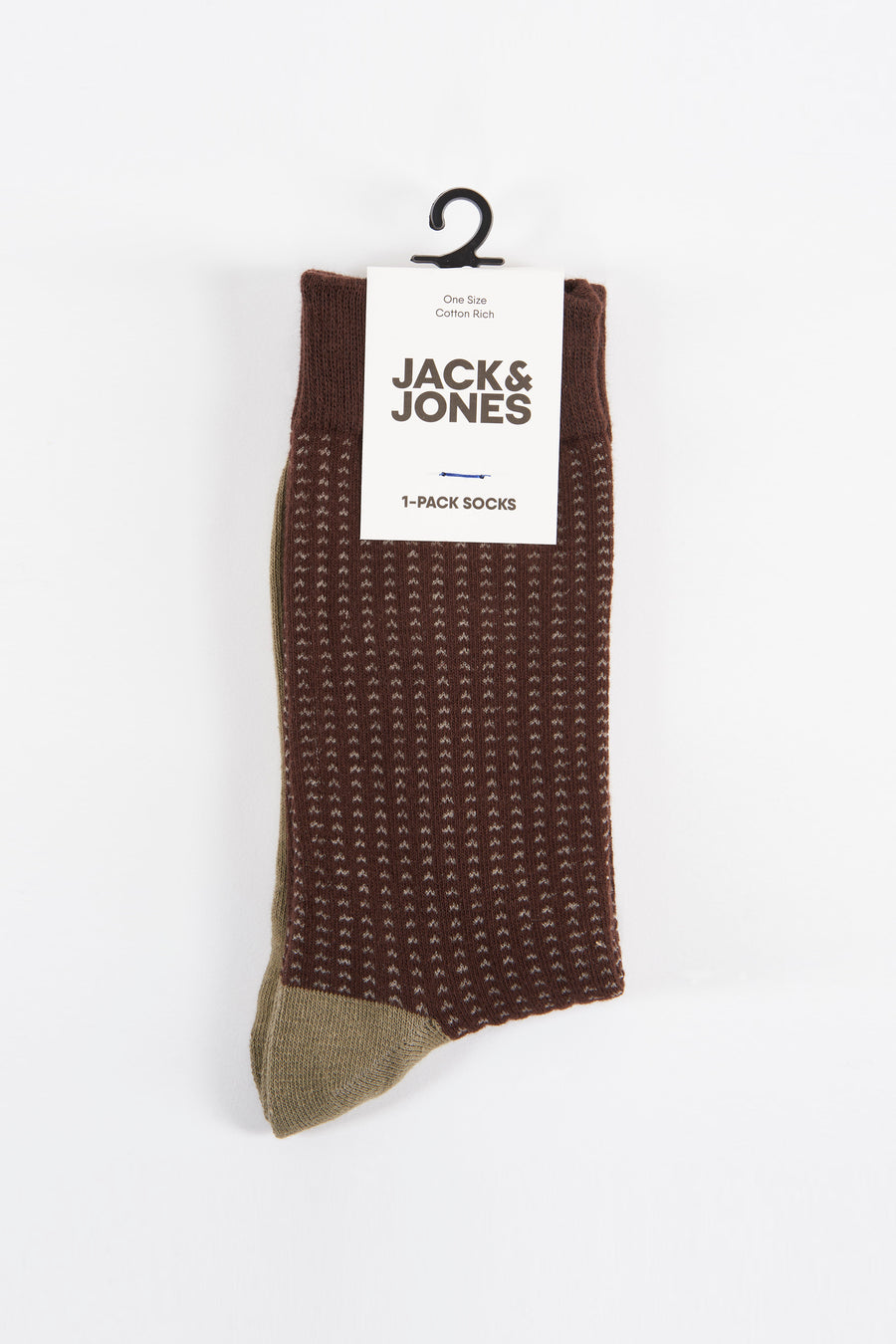 Bruine en groene Jack & Jones sokken.