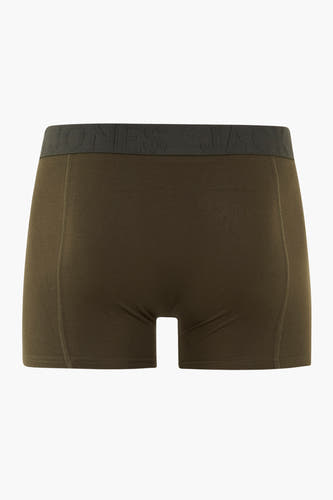 Groene boxershort van ACCESSORIES BY JACK & JONES, effen kleur met een elastische tailleband.