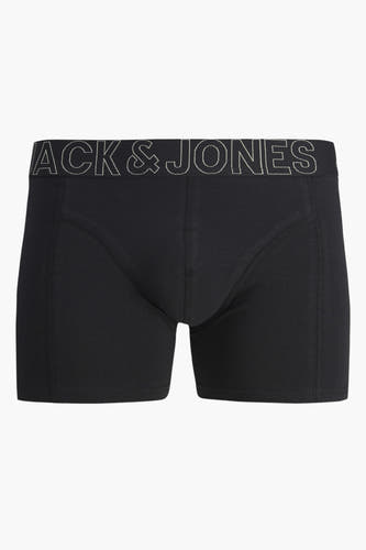 Shorts de bain noirs d'ACCESSORIES BY JACK & JONES, avec logo sur la ceinture.