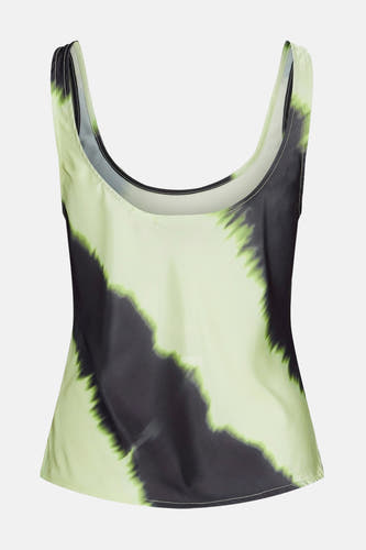 Blouse verte sans manches JJXX avec un motif marbré frappant et une encolure ronde.