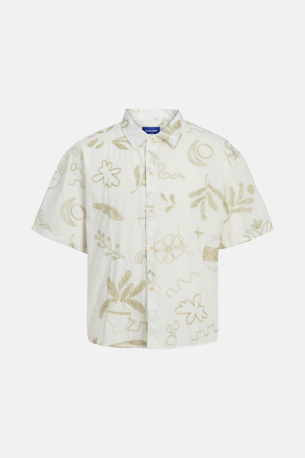 Chemise (manches courtes) Écru - ORIGINALS BY JACK & JONES