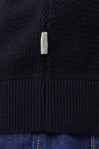 Polo bleu avec manches courtes de PREMIUM by JACK & JONES, avec un motif subtil et une texture.