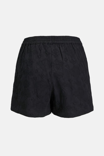 Short noir de JJXX, avec un motif subtilement tissé et une ceinture élastique.