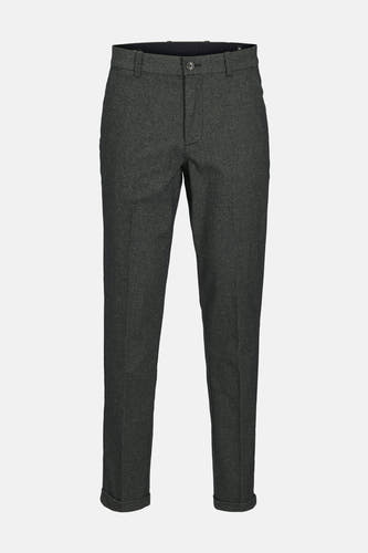 Chino gris de JACK & JONES JEANS INTELLIGENCE, avec une subtile texture et des revers.