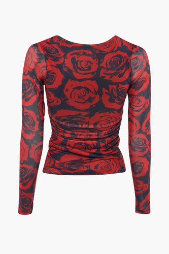 JXROSA SAGA MESH LS REV TOP WVN