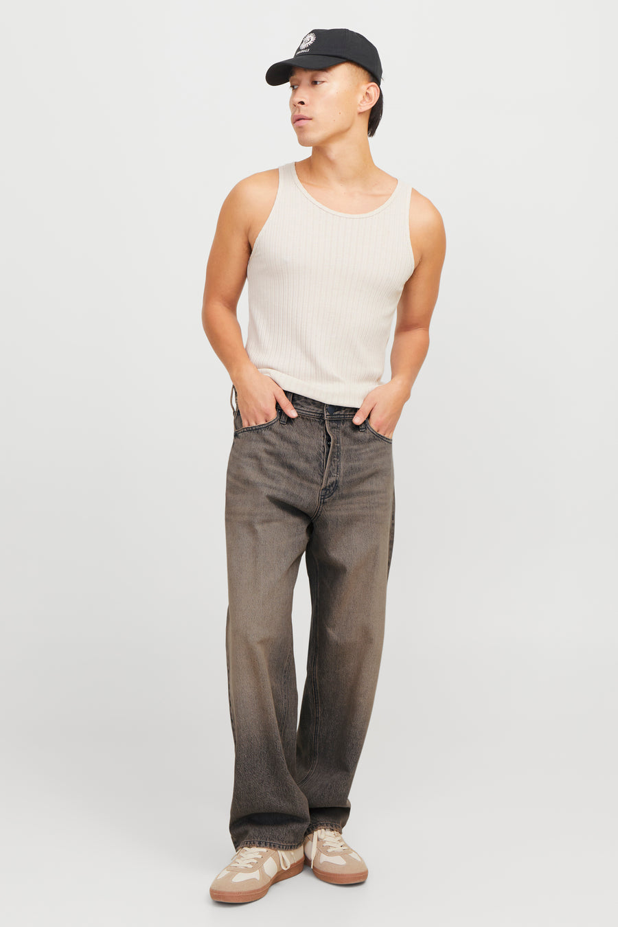 Jeans wide dark grey denim - JACK & JONES JEANS INTELLIGENCE - JACK & JONES JEANS INTELLIGENCE