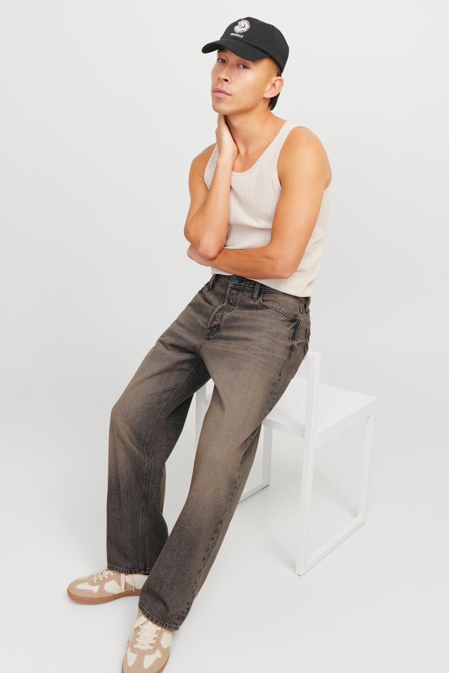 Jeans wide dark grey denim - JACK & JONES JEANS INTELLIGENCE - JACK & JONES JEANS INTELLIGENCE