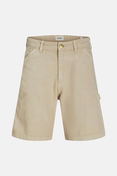 Short beige de JACK & JONES JEANS INTELLIGENCE avec poche latérale et texture légère.