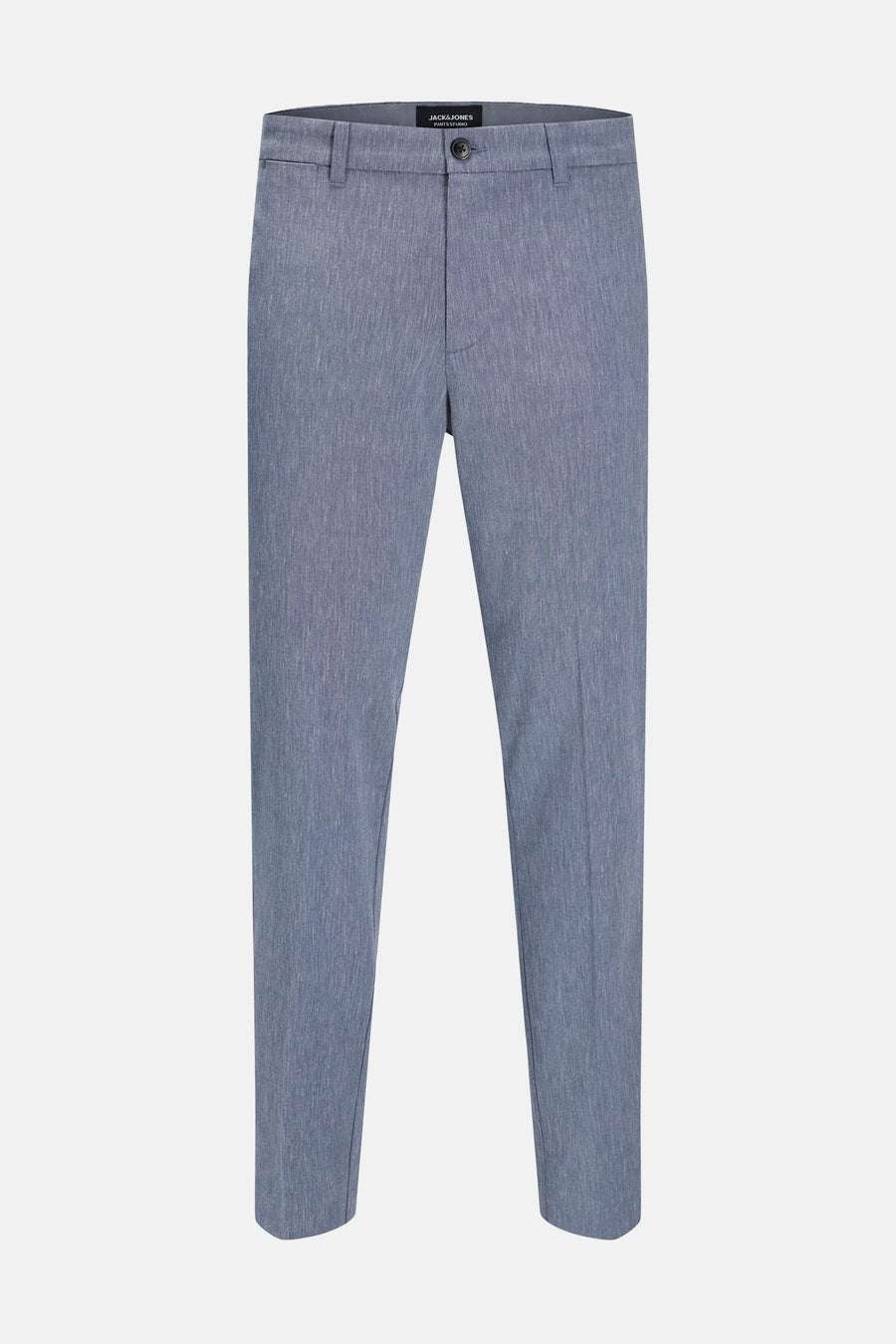 Pantalon de costume bleu de JACK & JONES JEANS INTELLIGENCE, avec des poches et des boutons à l'arrière.