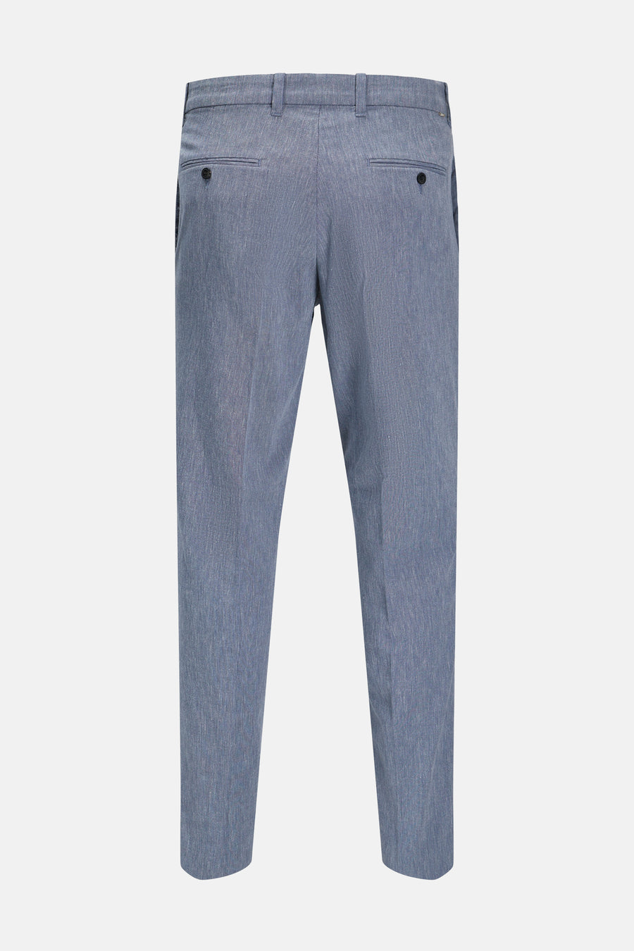 Blauwe kostuumbroek van JACK & JONES JEANS INTELLIGENCE, achterkant met zakken en knopen.