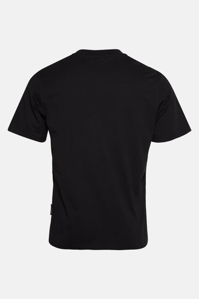 T-shirt noir à manches courtes de CORE BY JACK & JONES, vu par derrière.