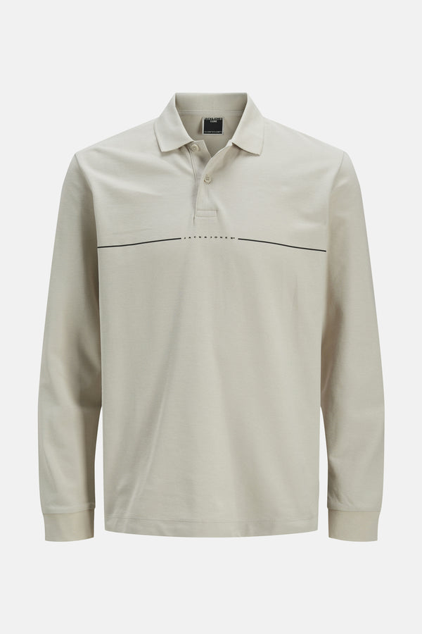 	Heren tops polo lange mouw Beige - CORE BY JACK & JONES