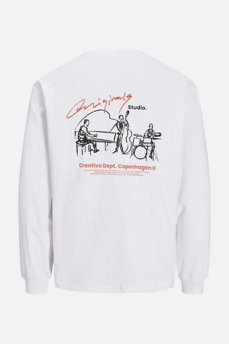 T-shirt (manches longues) Blanc - ORIGINALS BY JACK & JONES