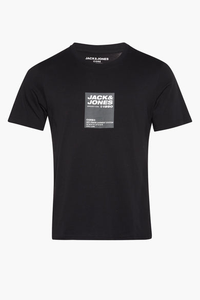 Zwart Jack & Jones CORE T-shirt met logo-opdruk.
