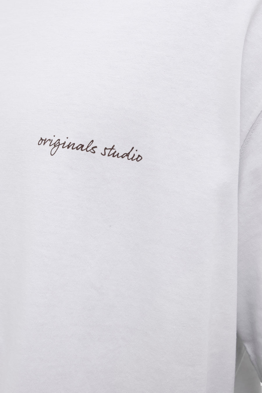 T-shirt blanc à manches courtes d'Originals by JACK & JONES, avec un logo brodé.