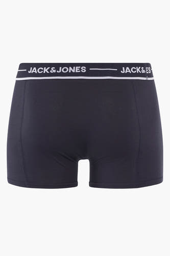 Blauwe boxershort van ACCESSORIES BY JACK & JONES, met een elastische tailleband met logo's.
