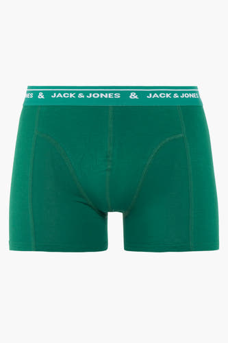 Boxershort vert de ACCESSORIES BY JACK & JONES avec une bande de logo blanche.