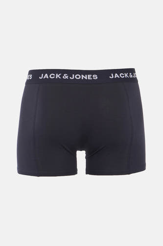 Blauwe boxershort van ACCESSORIES BY JACK & JONES, met een elastische tailleband met logo.