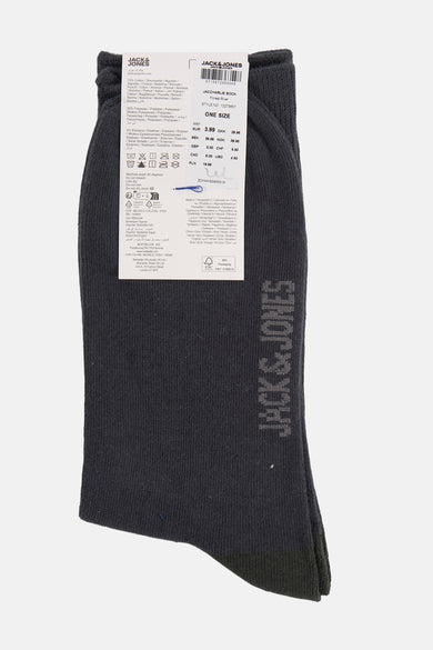 Chaussettes grises d'ACCESSORIES BY JACK & JONES, avec un logo de marque subtil sur le côté.