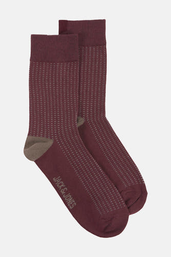 Chaussettes rouges d'ACCESSORIES BY JACK & JONES, avec des points subtils et des accents marrons aux orteils.
