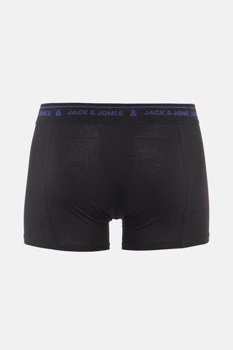 Zwarte boxershort van ACCESSORIES BY JACK & JONES, met merknaam op de tailleband.