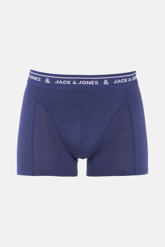 Short de boxers bleu d'ACCESSORIES BY JACK & JONES, avec une ceinture élastique à logo.