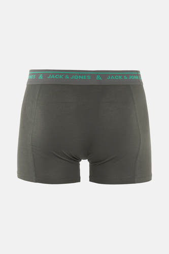 Groene boxershort van ACCESSORIES BY JACK & JONES met elastische tailleband met logo.