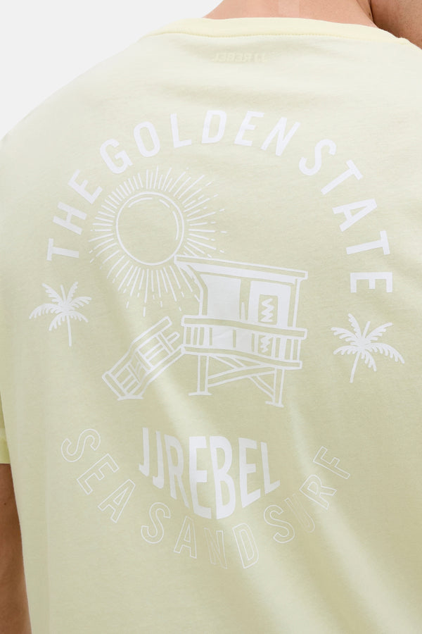 T-shirt (manches courtes) Jaune - JJREBEL