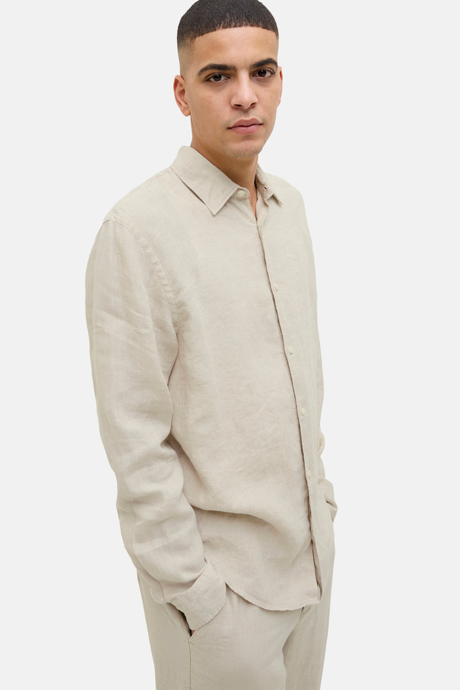 Chemise à manches longues - beige - PREMIUM by JACK & JONES