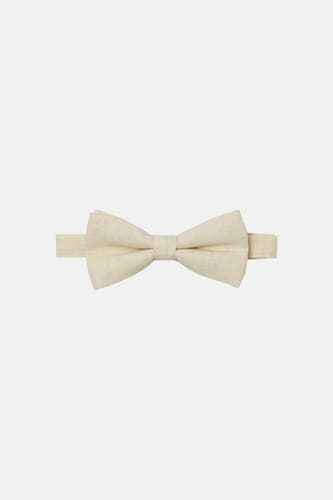 Nœud écru d'ACCESSORIES BY JACK & JONES, avec une texture subtile, posé sur un fond uni.