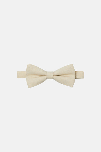 Nœud écru d'ACCESSORIES BY JACK & JONES, avec une texture subtile, posé sur un fond uni.