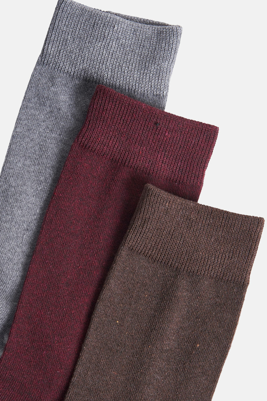 Chaussettes multicolores d'ACCESSORIES BY JACK & JONES, en gris, bordeaux et marron.