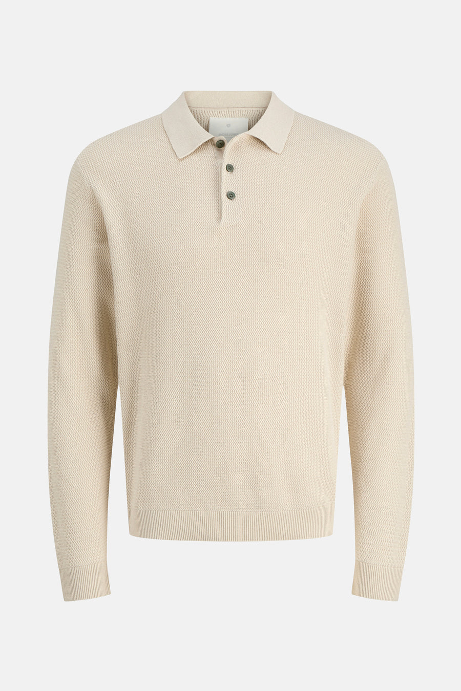 Pull à col en V - beige - PREMIUM by JACK & JONES