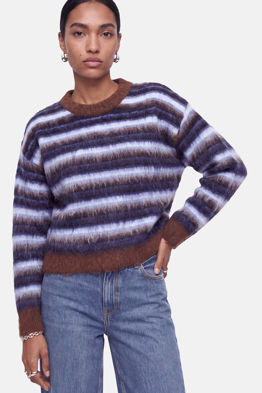Pull col O bleu - JJXX