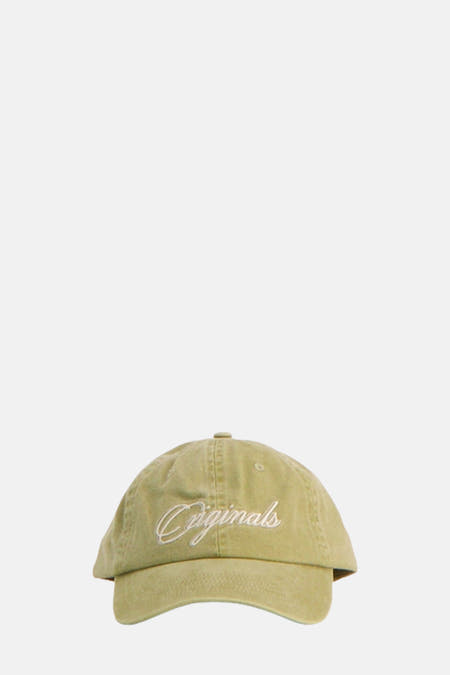 Casquette verte d'ACCESSORIES BY JACK & JONES, avec du texte "Original" blanc et une bande réglable à l'arrière.