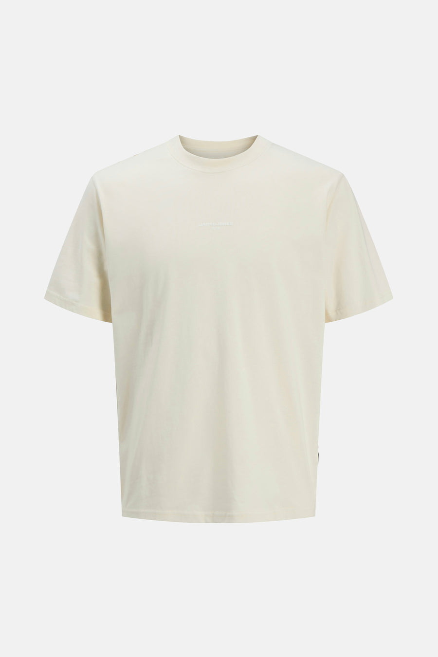 Ivoorwit T-shirt met korte mouwen.