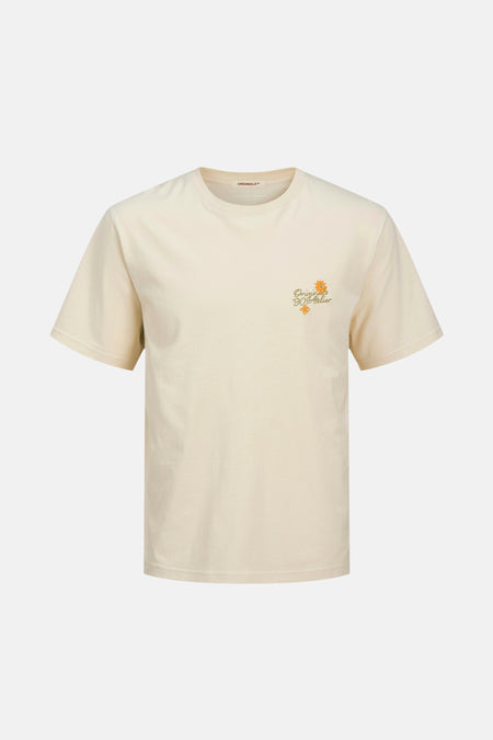 T-shirt (manches courtes) Écru - ORIGINALS BY JACK & JONES